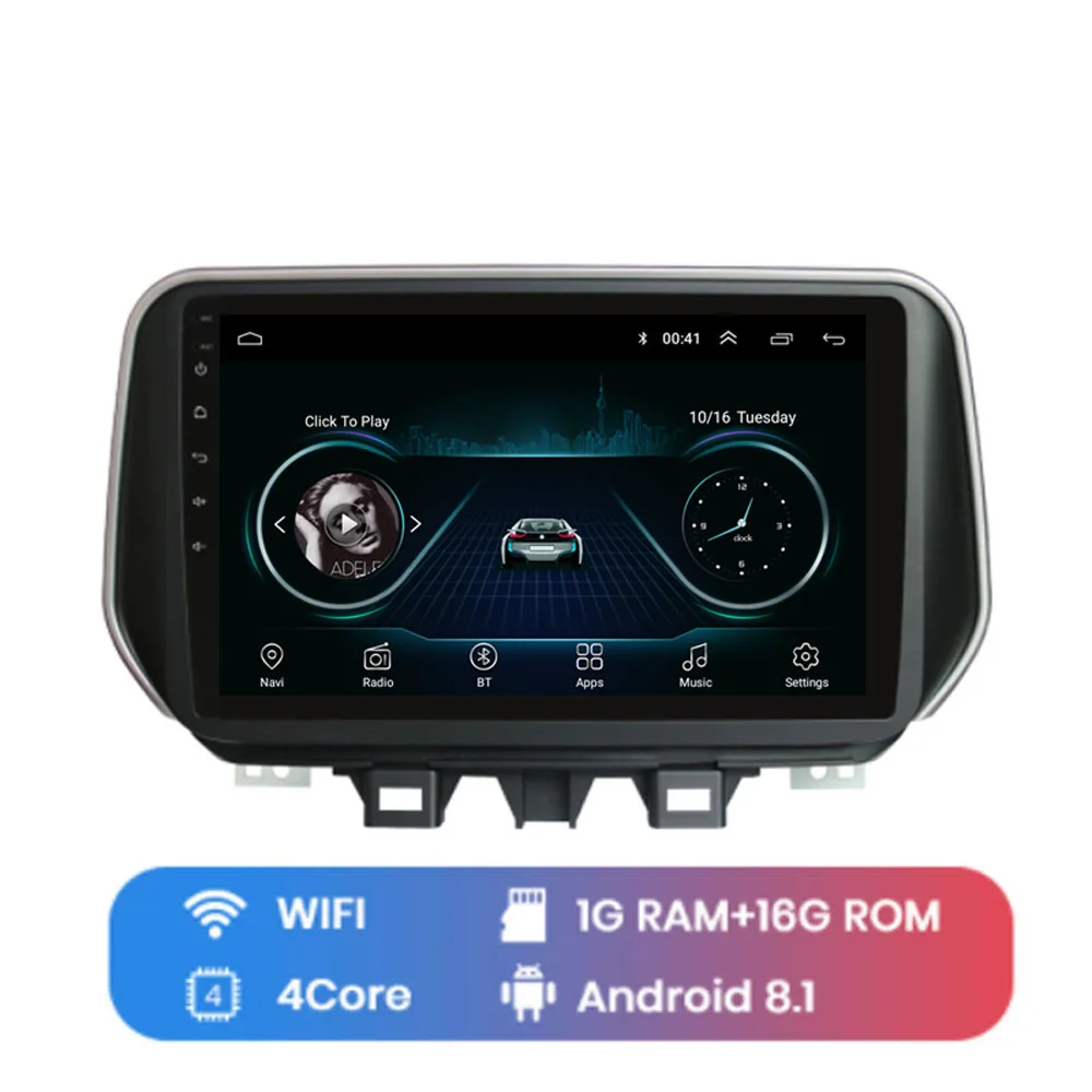 WIFI (1G 16G) 4G LTE Android 8,1 для HYUNDAI TUCSON IX35-Мультимедиа стерео автомобильный dvd-плеер навигация gps радио - Цвет: WIFI (1G 16G)