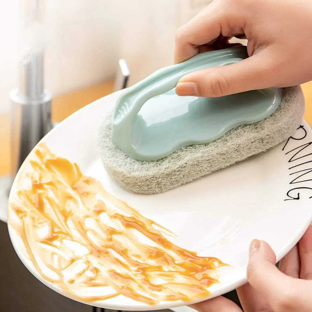 

Handle Sponge Brush Soft Sponge Cleaning Bathtub Ceramic Tile Cleaner Kitchen Tool Bathroom Tile Brush With Handle Multi-purpose