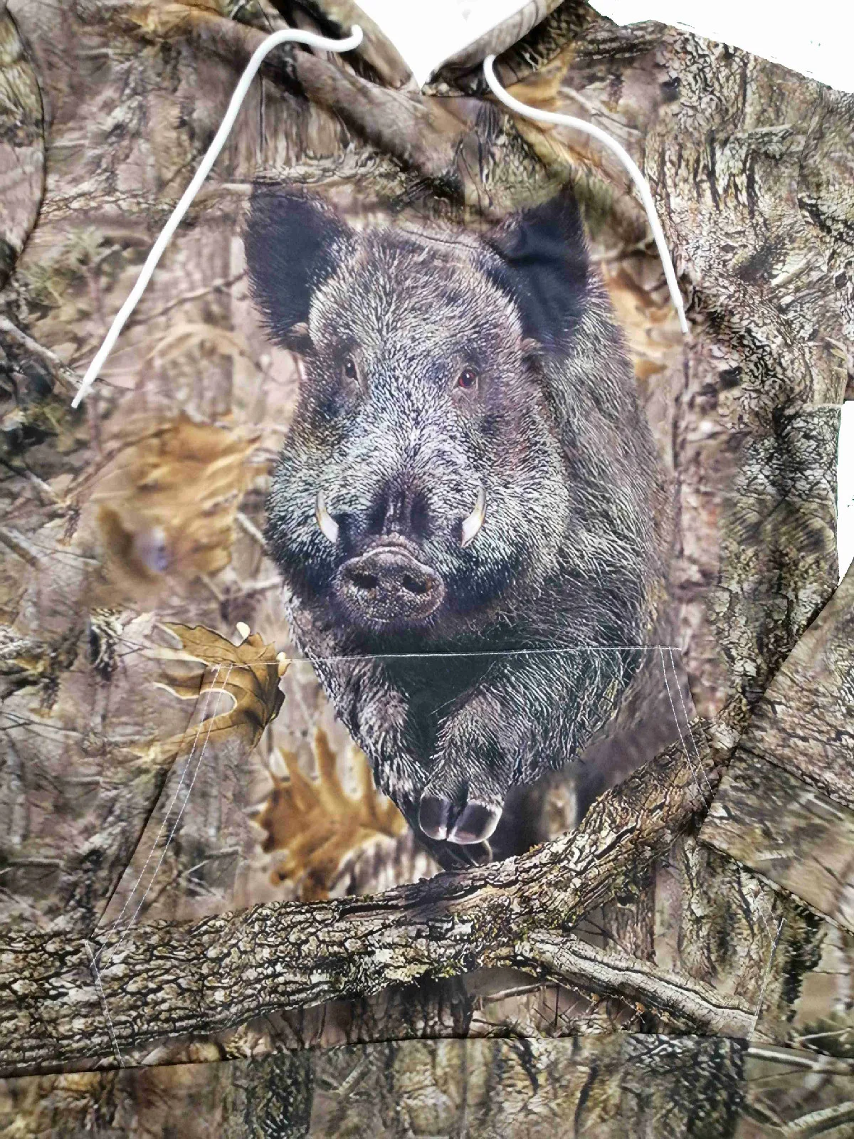 

Hot sale camouflage wild boar hunting hooded men's and women's long-sleeved T-shirt 3D printing zipper hoodie sweatshirt jungle