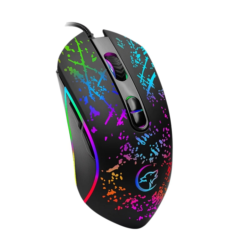 YWYT G819 Совершенно новая Механическая Проводная игровая мышь RGB Marquee многомодовая