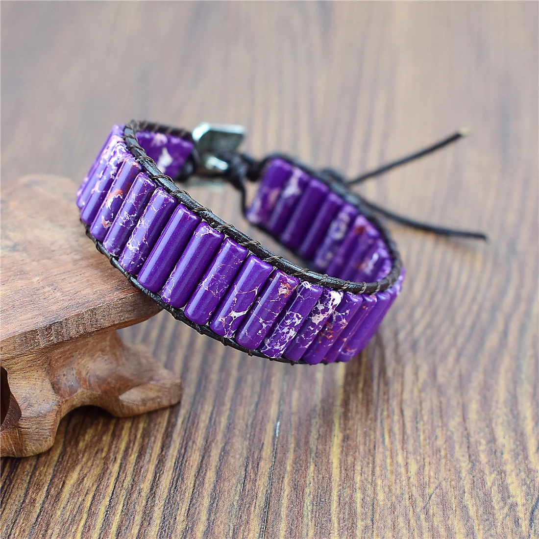 Женская и мужская чакра кожаный браслет ювелирные изделия ручной работы бусины