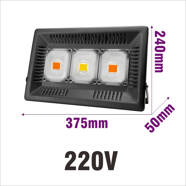LED Floodlight 220V Светодиодный прожектор 300 Вт 220 В Полный спектром день белый Чип светодиодный Фокус прожектор IP65 наружное ландшафтное освещение растение цветочный рост - Испускаемый цвет: LED Floodlight 220V