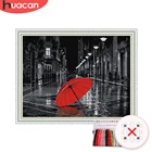 HUACAN крестиком городской набор декорации рукоделие вышивка уличные наборы белый холст DIY подарок домашний декор 11CT 14CT