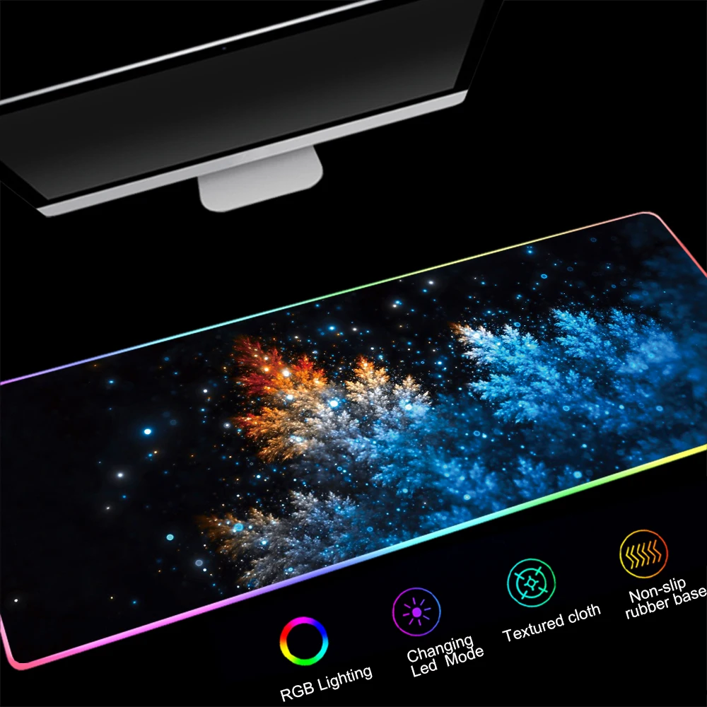 

RGB игровой коврик для мыши светодиодный 900x400 мм XXL большая клавиатура с узором Освещение Коврик для мыши Натуральный каучук XL Настольный ков...