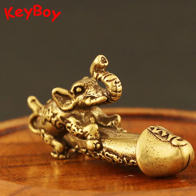 Мужской брелок со слоном из твердой латуни подвеска для автомобиля пенис