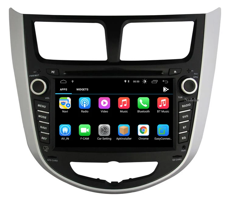 2 din Android 9,0 2G ram автомобильный dvd gps плеер для hyundai Verna Solaris 2011 2012 2013 автомобильный Радио кассетный плеер DSP карта