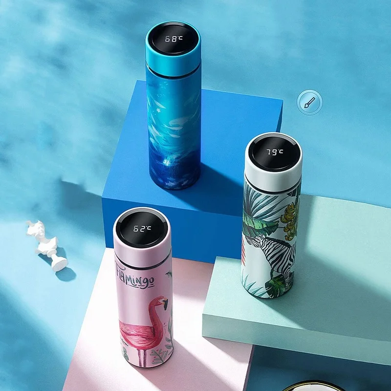 

450ML Smart Temperature Display Thermos Vacuum Bottle Portable Stianless Steel Insulation Water Bottle Vacuum Flasks
