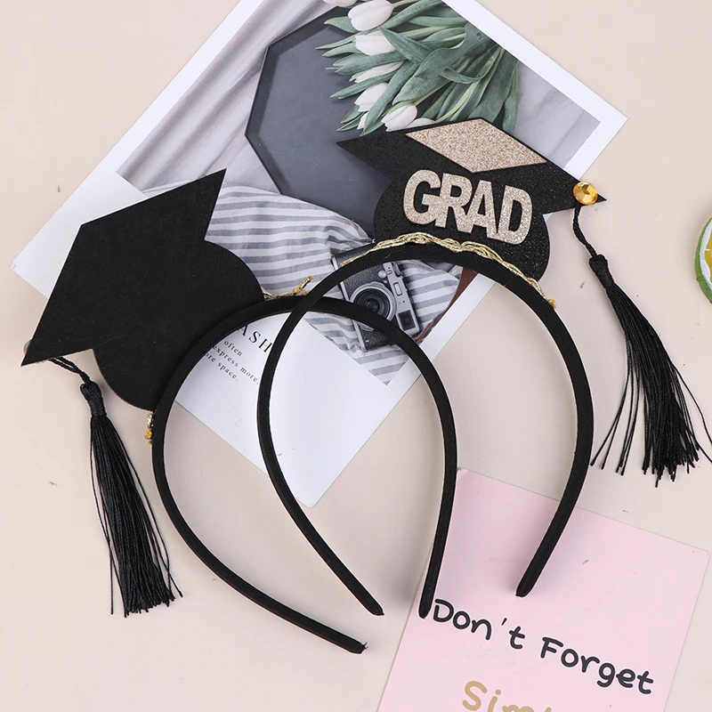 2 шт. Выпускной шляпа Мини с кисточкой на голову ободки для волос стильная повязка