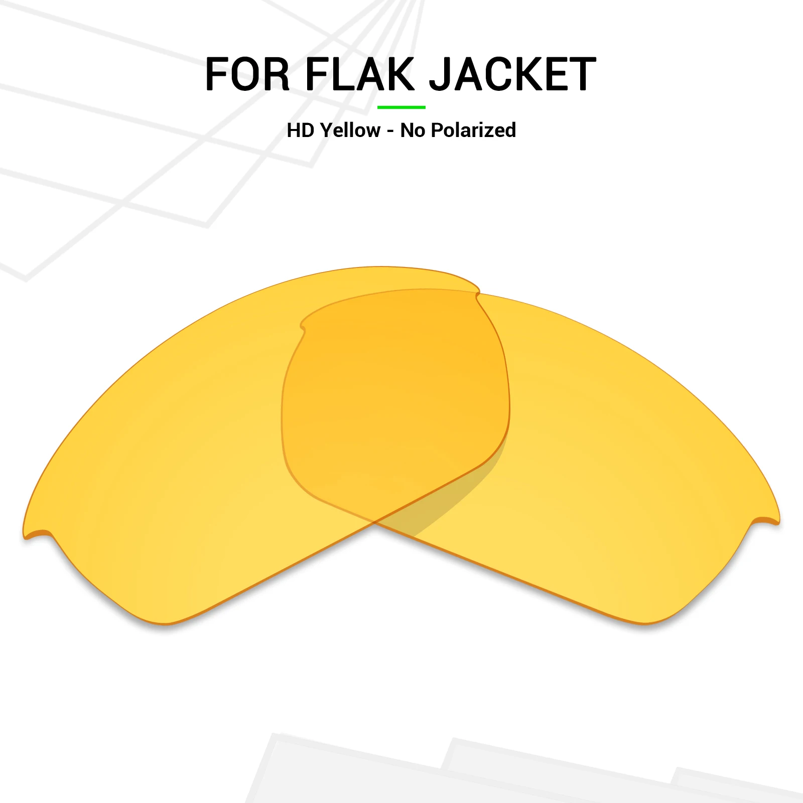 

Mryok Replacement Lenses for Oakley Flak Jacket Sunglasses HD Yellow