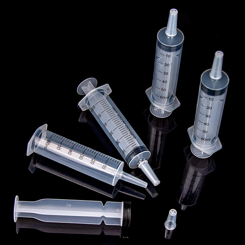 

20ml/60ml Syringes Plastic Syringe Sterile with No Needle for Scientific Labs Experiment Dispensing Measuring Watering