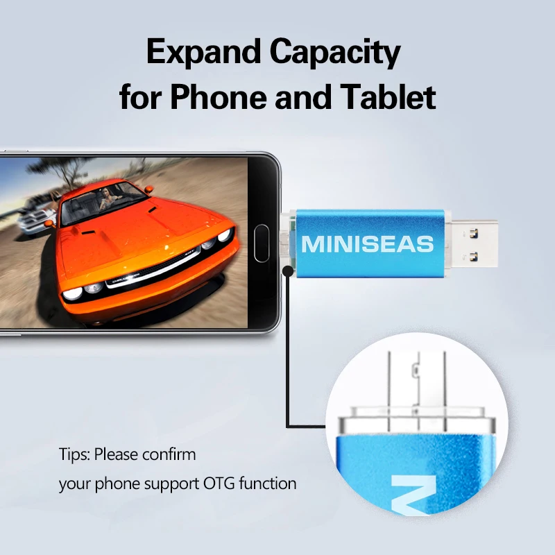 MIniseas 2 цвета портативный otg usb флэш-накопитель 8 Гб 16 Гб внешний накопитель для системы Android устройство memory stick pen drive U stick