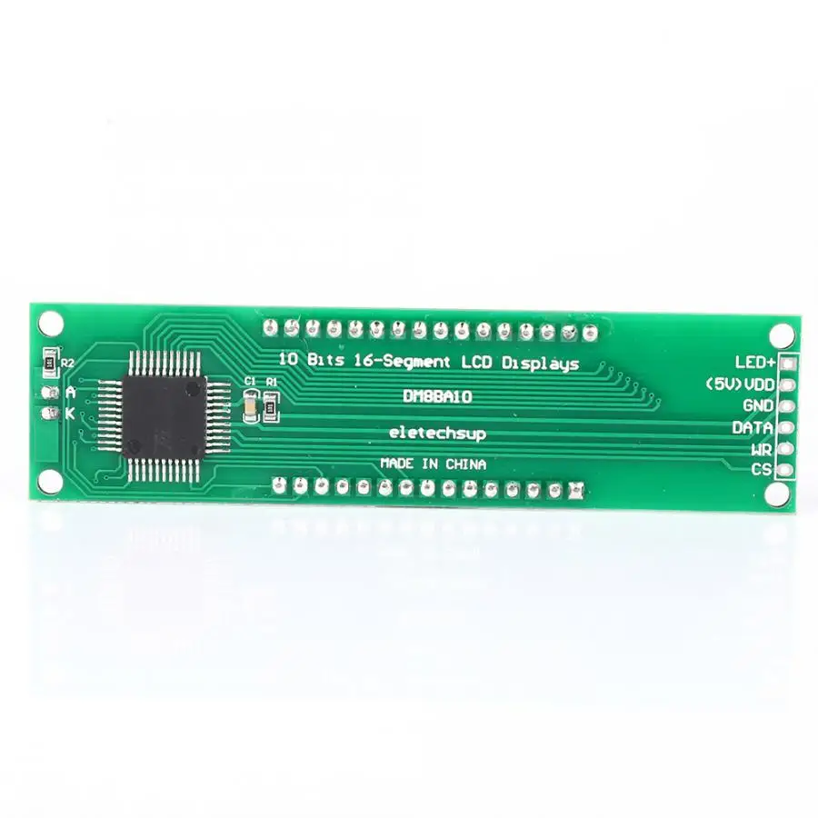 without pin DM8BA10 10-битная 16 сегментный ЖК-дисплей светодиодный дисплей модуль DC 5V TM1622 чип TM1622 совместим с HT1622 - Цвет: without pin