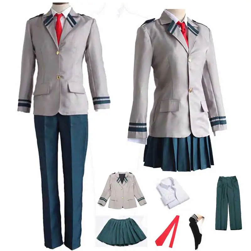 Японская школьная форма для косплея очако урарака мидория изюку студенческий