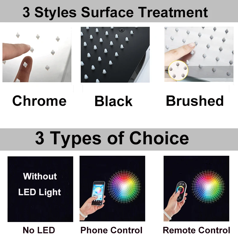 Цветной светильник для управления телефоном насадка душа с дождевой насадкой