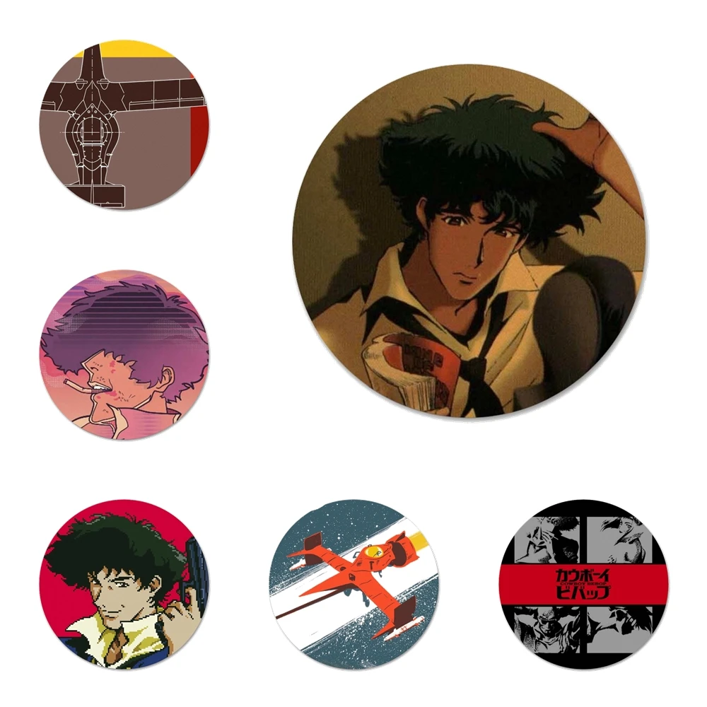 

58mm Cowboy Bebop See you Space Icons Pins Badge Decoration Brooches Metal Badges For Clothes Backpack Decoration