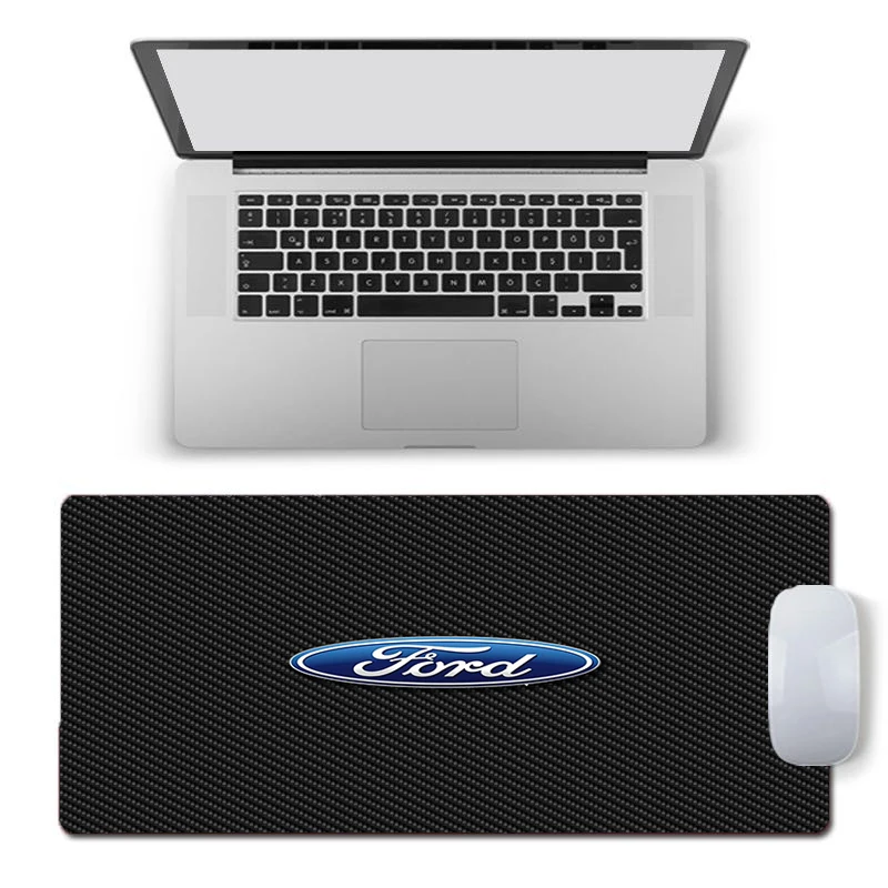 

Luxury Ford Logo Large Mouse Pad Persian Carpet Laptop Pc Gamer Keyboard Mousepad Edge White Tassel Rubber Table Mat for Pet