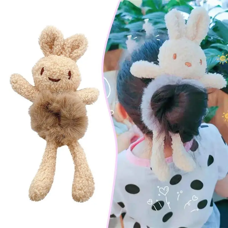

Hair Scrunchies Cute Headband Bunny Elastic Hair Bands Women Fashion Plush Hair Tie Head Rope Ponytail Holster For Women Girls