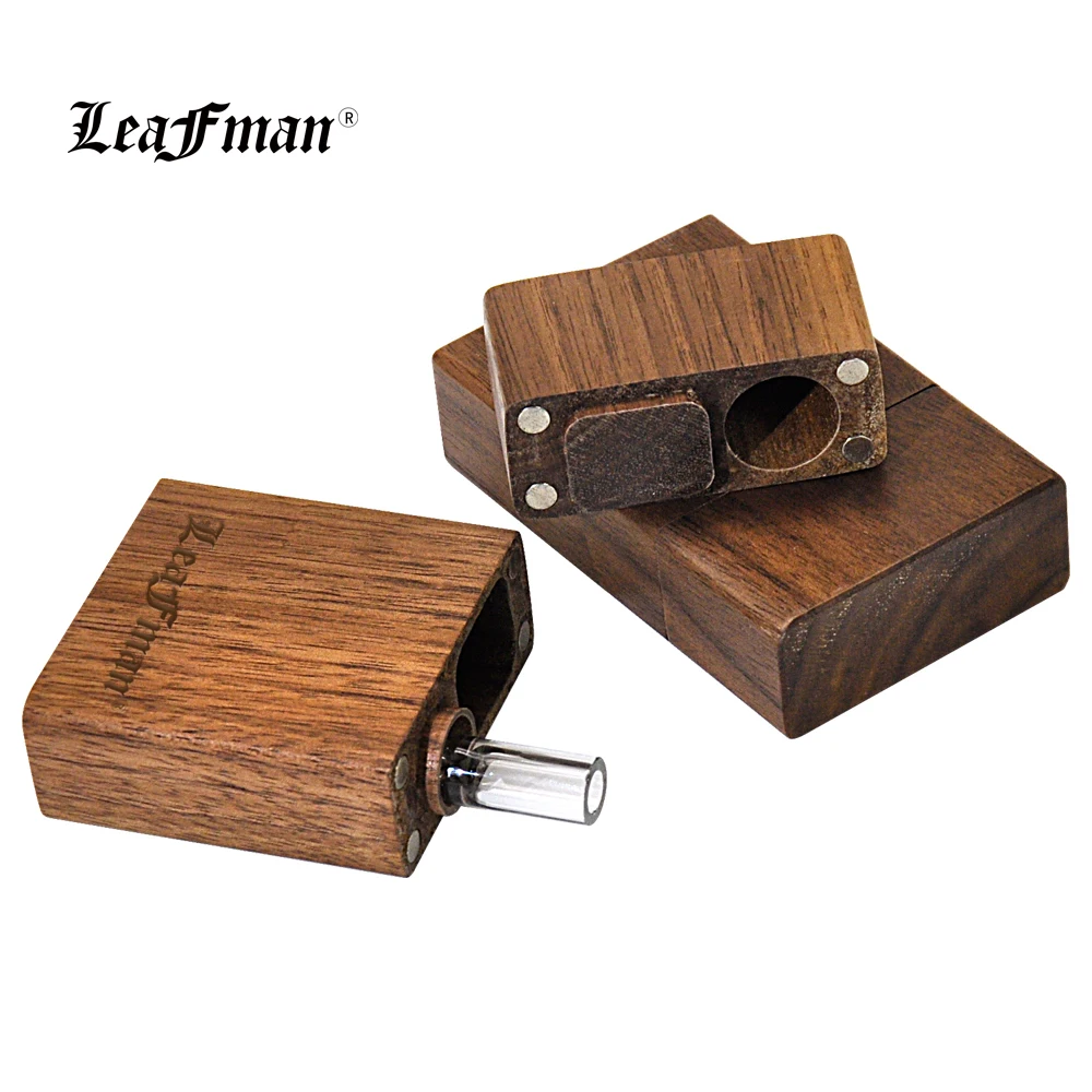 Чехол для сигарет из натурального дерева магнитный со стеклом 56*88 мм коробка