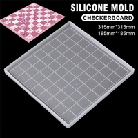 silicone international chess board mould diy crystal mirror glass chess for resin decorative crafts casting mold