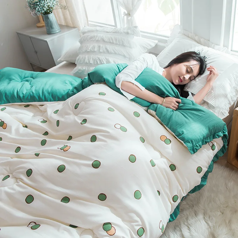 Роскошное Одеяло на гусином пуху Стеганный килт Король Королева Полный размер