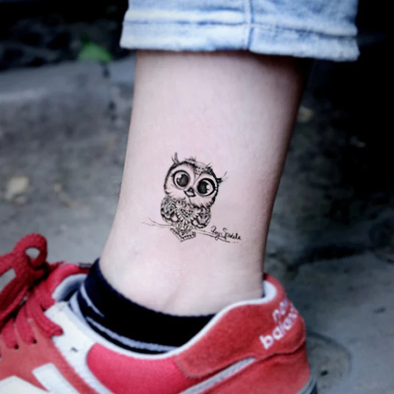 

Arm Body Sticker Waterproof Temporary Tattoo Stickers 1Pc Tattoos Stickers Cute Owl Animal Shape Tattoo