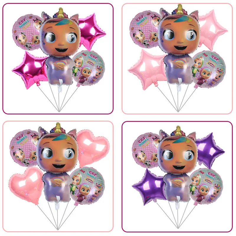 

5 шт./лот, воздушные шары для маленьких принцесс, угловые куклы, шары для плача, ребенка, Волшебная слеза, украшения для дня рождения, вечеринк...