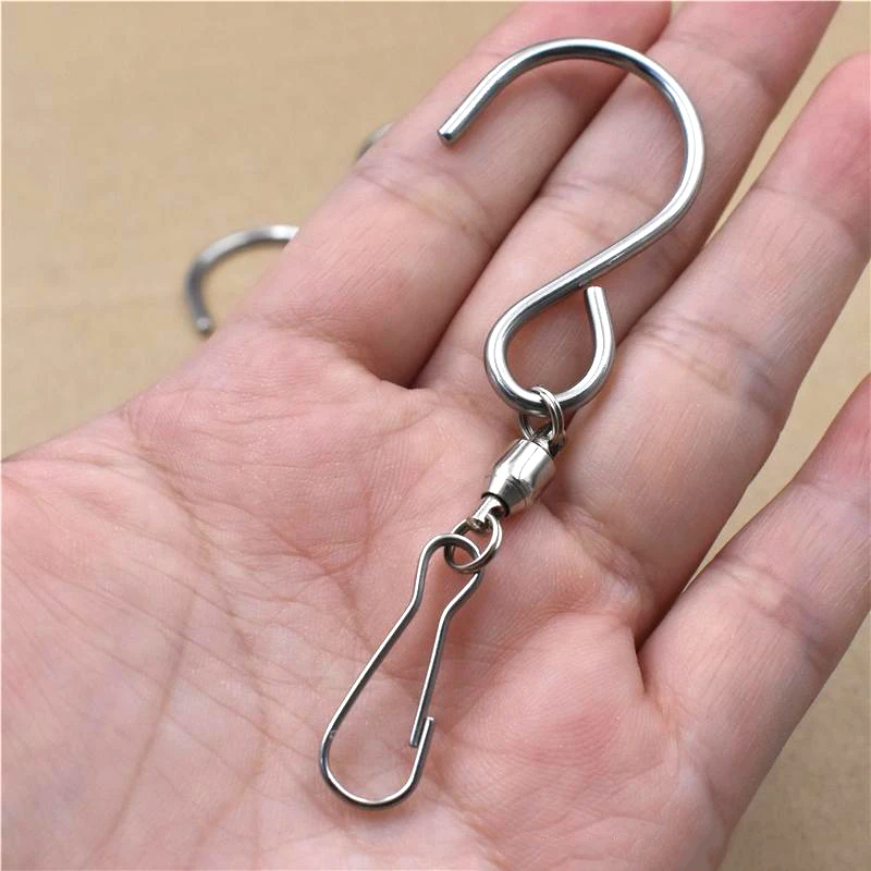 5/3/1Pcs Swivel Hooks Clips Stainless Steel Hooks Smooth Spinning for Hanging Wind Spinners Wind Chimes Crystal Party Tools