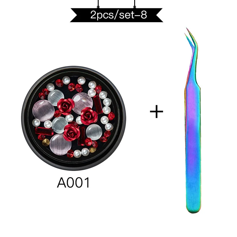 Набор Четыре лилии 3D Стразы разнообразные самодельные драгоценные камни