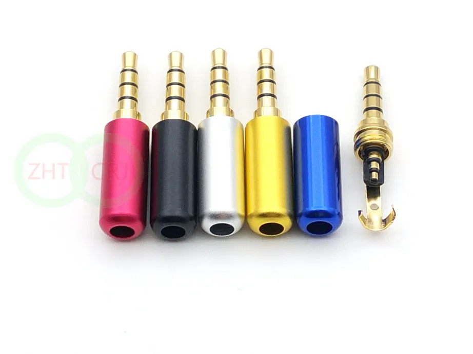 100 шт. Алюминий оболочки 1/8 &quot3 5 мм 4 полюсный автоматический ремонт разъем для
