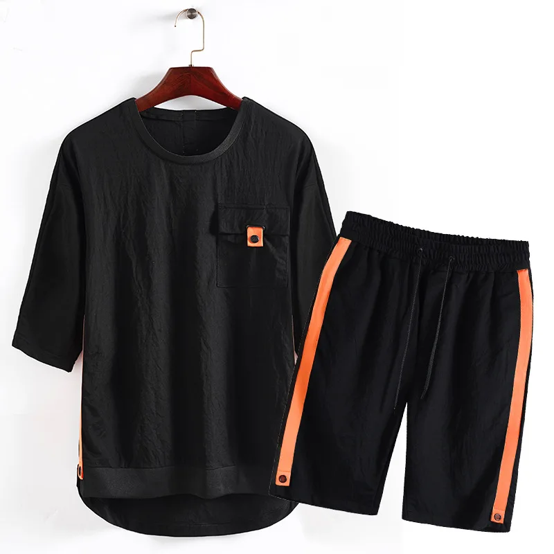 Новый Повседневный модный костюм полосатый вязаный летний круглый вырез широкий