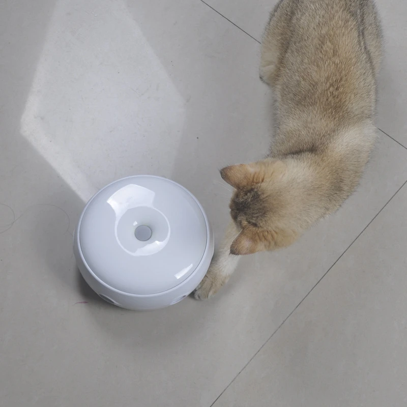 

Electric cat toy feather smart funny cat stick Teasing crazy play disc cat catching mouse donut automatic turntable toy for cat