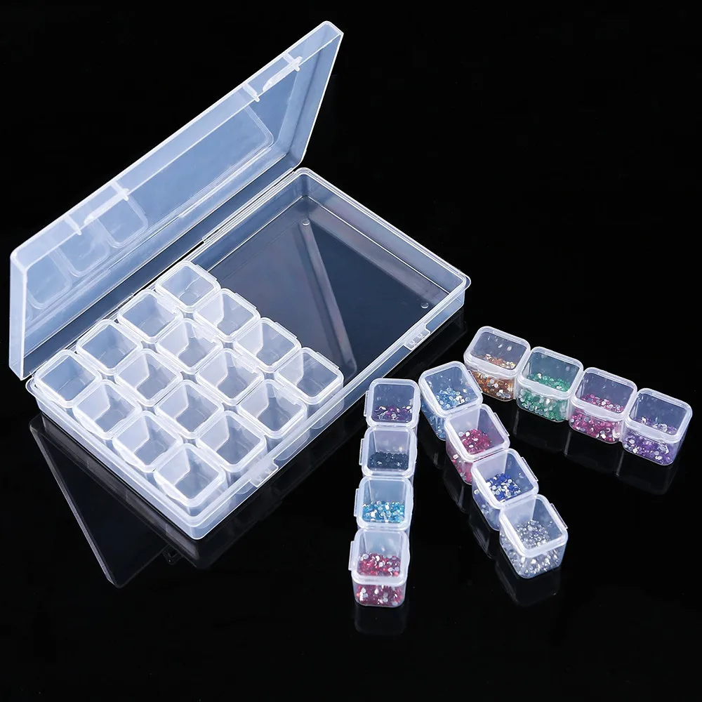 

64/28 Grids 5d Diamond Painting Accessories Storage Box Diamond Painting Drill Storage Box Transparent Container
