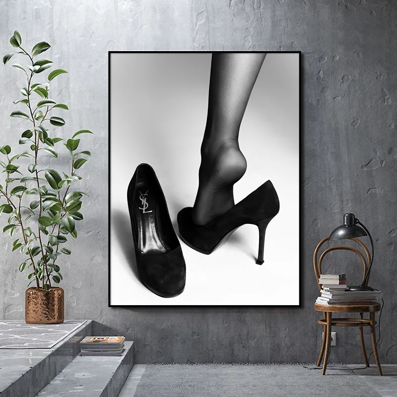 

Black White Fashion Stockings High Heels Sexy Women Canvas Painting Wall Art Poster Prints Pictures Hotel Home Modern Decoration