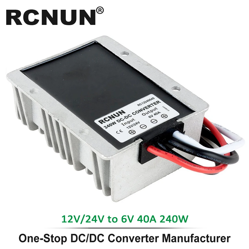 12V 24V to 6V 40A RCNUN 12 В 24 В до 5 В 6 в 3A 5A 10A 15A 20A 30A 40A понижающий DC преобразователь Регулятор для игрушечных автомобилей Светодиодный источник питания - Цвет: 12V 24V to 6V 40A