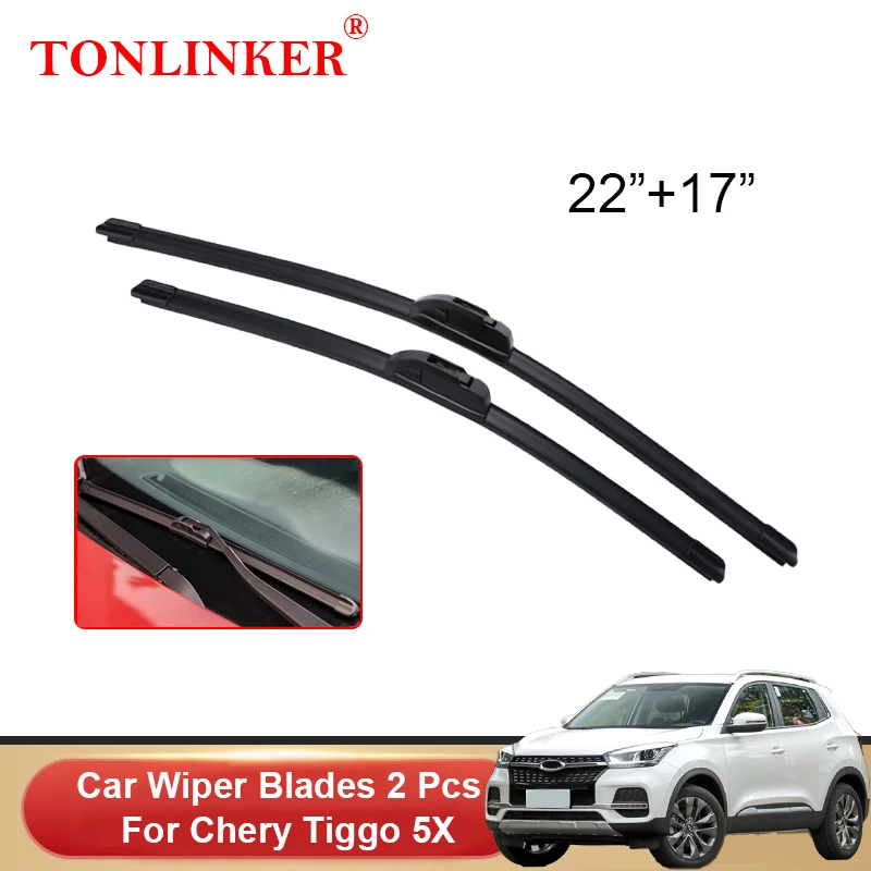 

Автомобильные щетки стеклоочистителя TONLINKER для Chery Tiggo 5X 2019 2020 2021 2022, автомобильные аксессуары, передняя щетка стеклоочистителя, щетки, резак