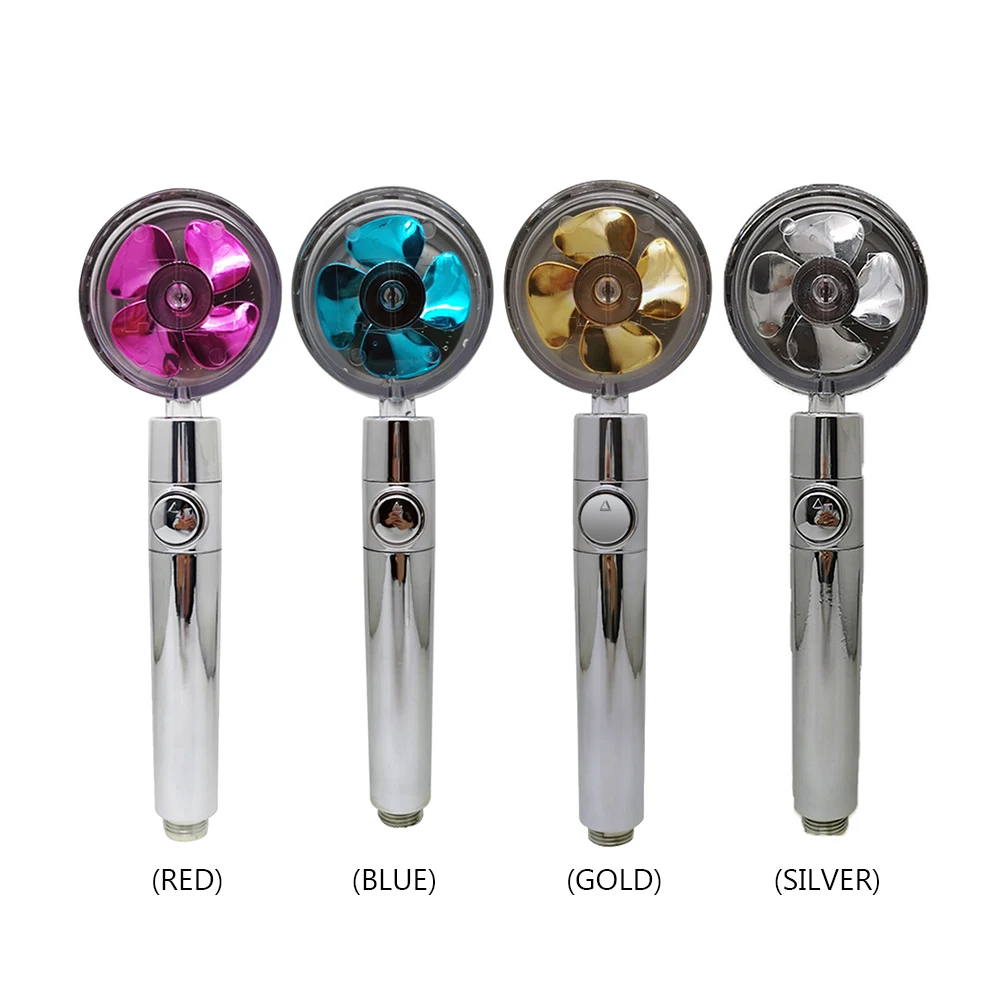 

High Pressure Bath Shower Head Handheld Massage SPA Rotary Rainfall Sprayer Nozzle Small Waist Flow Bathroom Accessories
