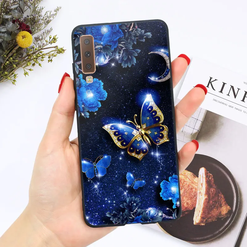 Мягкий ТПУ чехол для samsung A7 чехол силиконовый глянцевый яркий чехол для samsung Galaxy A5 A6 A8 Plus чехол - Цвет: OO17