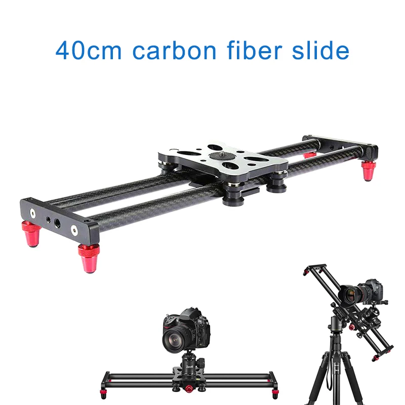 

15.7Inch Carbon Fiber Camera Slider Track with 4 Roller Bearing for Video Movie Making SP99