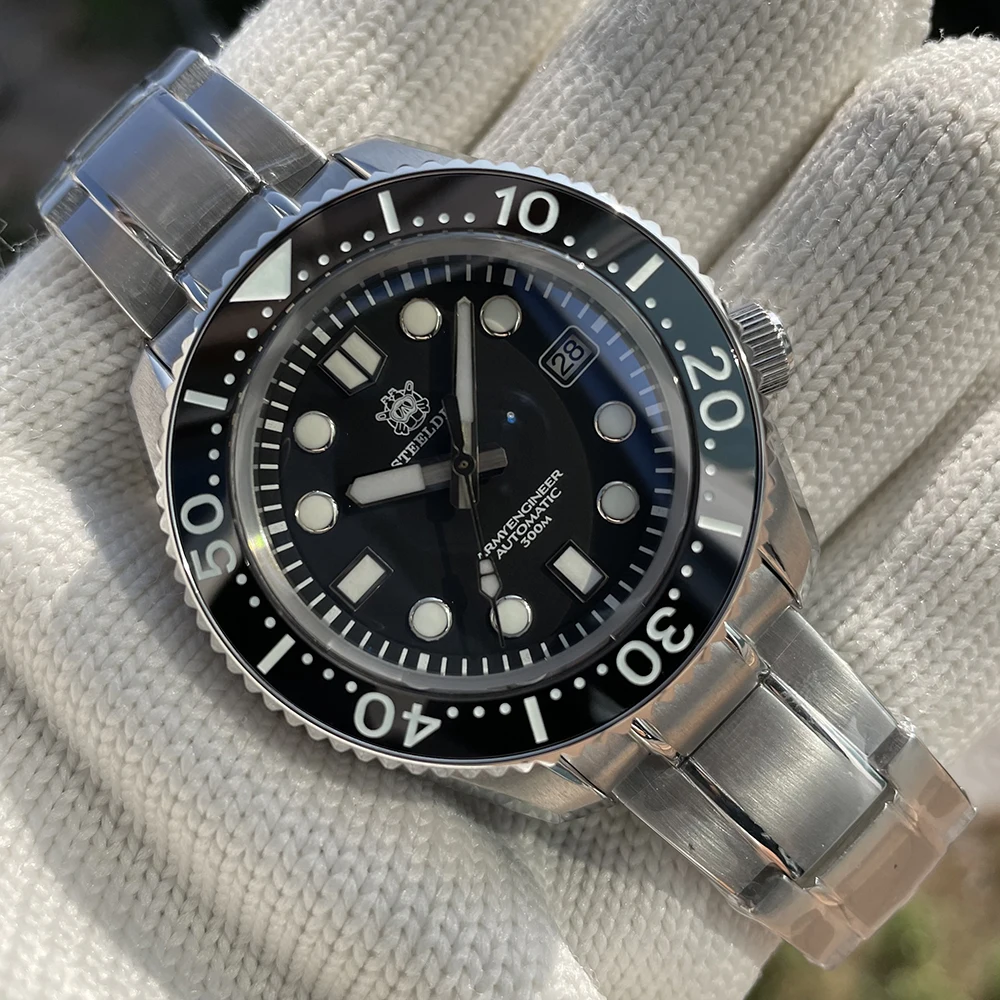 

Водостойкие светящиеся автоматические часы для дайвинга, 30 атм, 300 метров