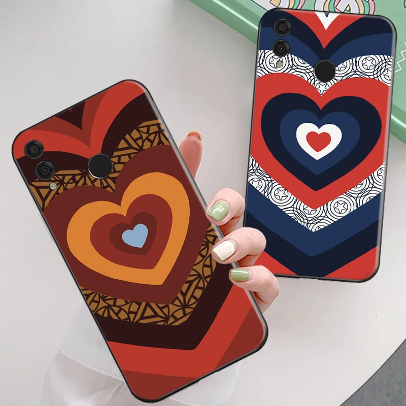 

Heart Popular Phone Case For Huawei Honor 7X 8X 8C 9 V9 9X 9X Lite 9 Lite10 V10 10i 10 Lite V20 Popular games Soft TPU Black