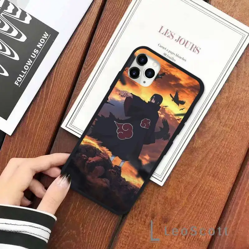 

Anime Naruto Itachi Sharingan Uchiha logo Phone Case for iPhone 11 12 pro XS MAX 8 7 6 6S Plus X 5S SE 2020 XR