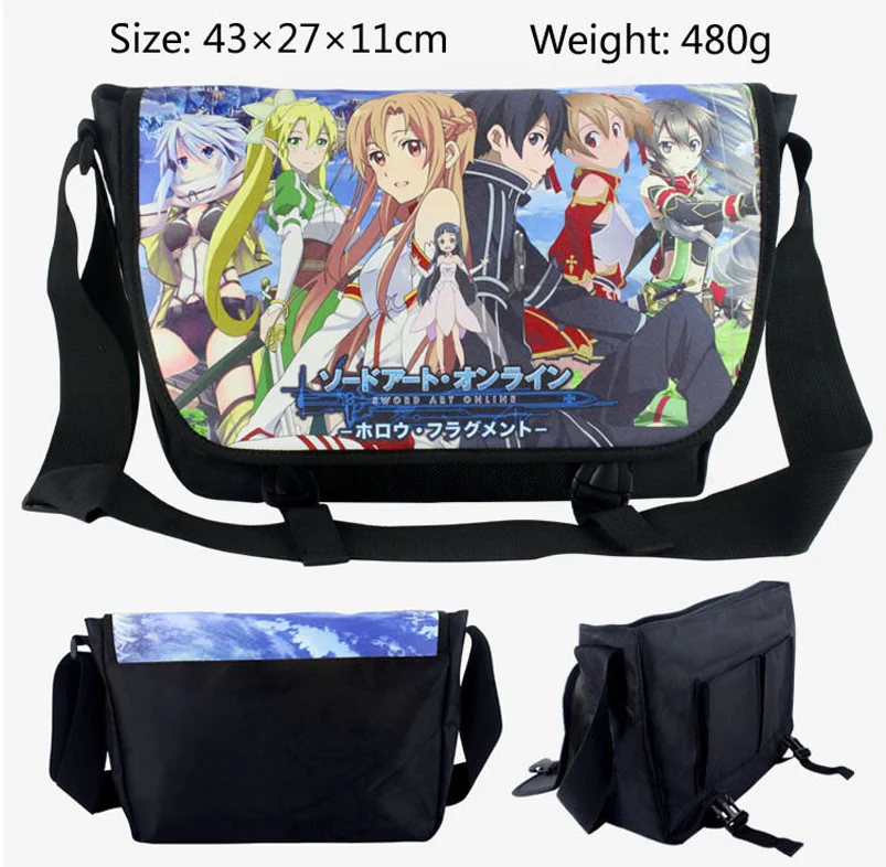 Различные стили наплечных сумок из полиэстера с принтом w Аниме фигурки