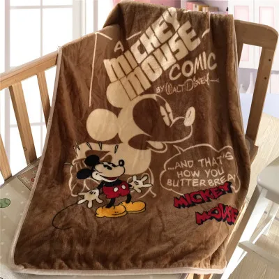 Mickey 1 Дисней мультфильм синий Минни Микки Маус Дети подарок на день рождения мягкие фланелевые одеяло пеленать ребенка обертывание 70x100 см на кроватку - Цвет: Mickey 1