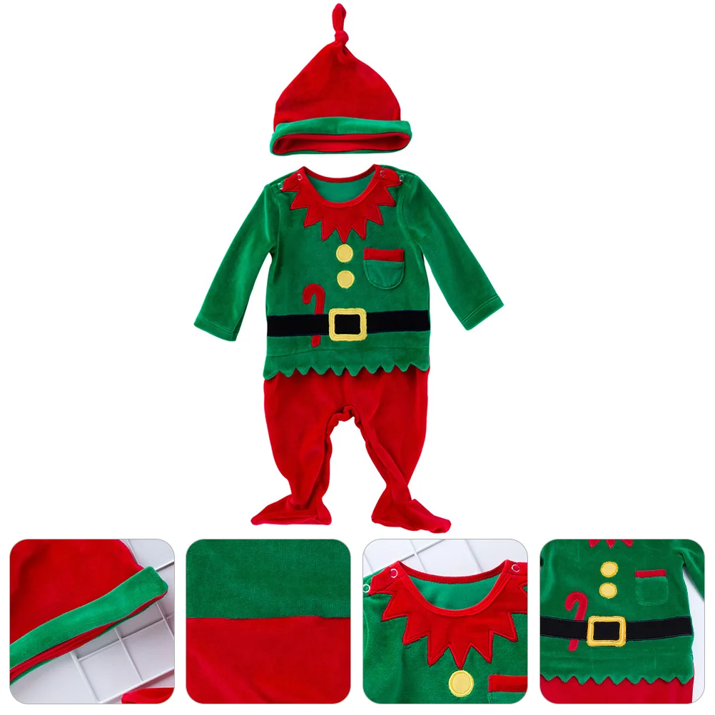 

1 Set Baby Christmas Jumpsuit Outfit Christmas Long Sleeve Baby Clothing