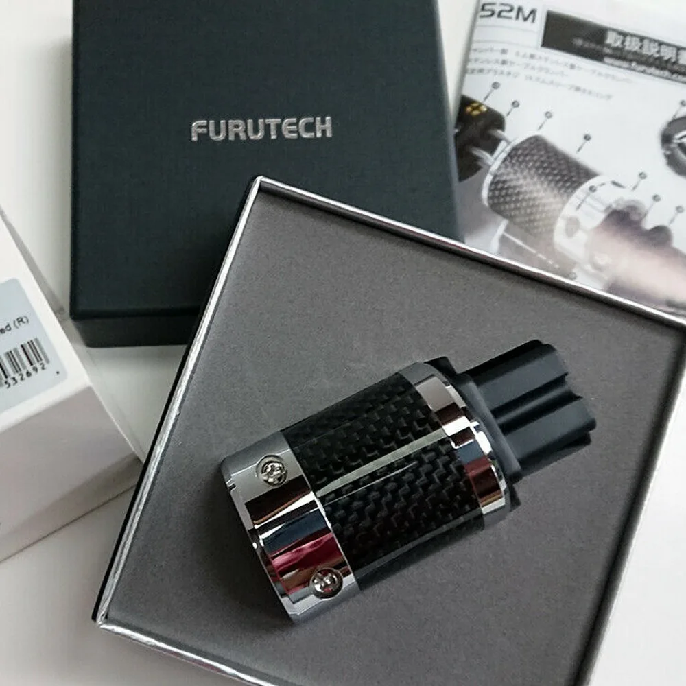 Углеродная вилка Furutech Hi Fi переходник из углеродного волокна с Rhodium Schukostecker Edelstahl