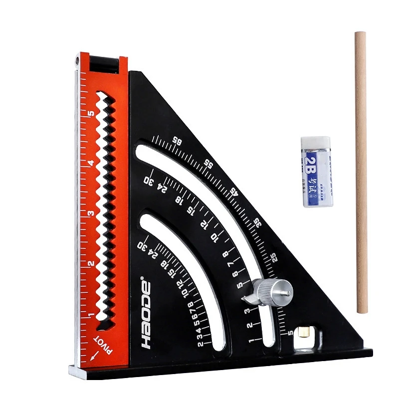 

Multi Angle Measuring Ruler, Adjustable Positioning Angle Extendable Layout Tools Woodworking Triple-cornered Ruler