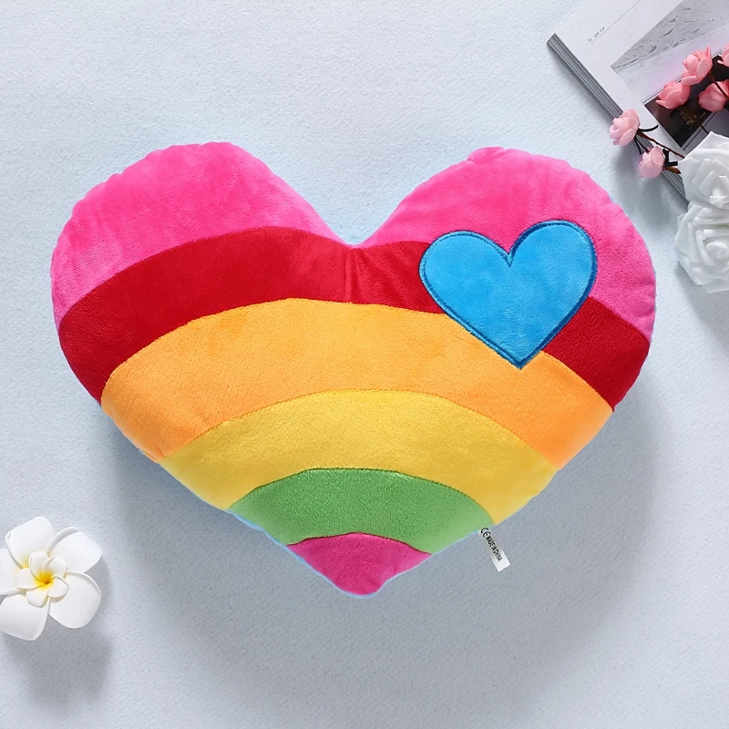 Плюшевые подушки HBB для влюбленных Подарочная винтажная Подушка с радужным
