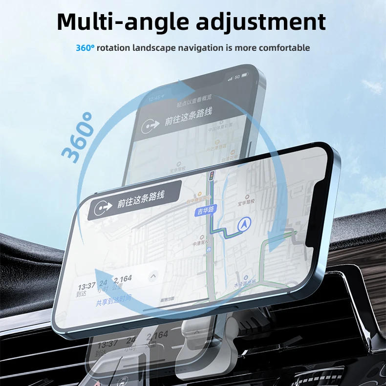 15w magnetic wireless car charger for iphone 12 13 car wireless charger air vent stand fast charging phone holder for iphone 12 free global shipping