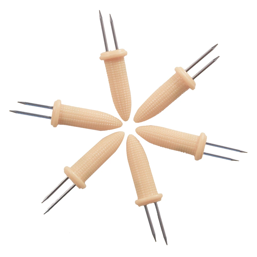 Барбекю зубцы из нержавеющей стали Кукуруза в початках шпажки держатель сладкой