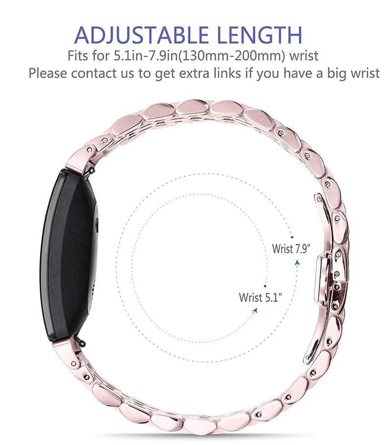 Новая мода нержавеющая сталь Fitbit Inspire сменный ремешок для часов Ремешок Для HR |